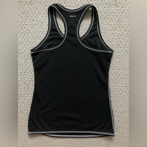 ADIDAS - Reversible 2 in 1 Black with White Logo Climalite Tank Top - XS - Picture 3 of 7